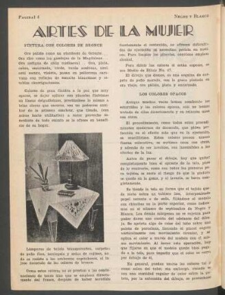 Artes de la mujer