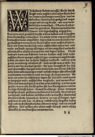 Ayn Kurtzer bericht, So wir Georg von gotes gnaden Hertzog zů Sachssen, Landgraff in Düringen, vnnd Marggraff zů Meyssen, Auff etlich New rasend luginen, die Martin Luther in ainem truck wider vnser Entschuldigung, der gedichten Bündtnüs halben, hat lassen außgeen, zuthuen verursachet