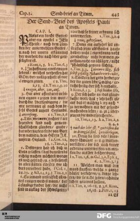Der Send-Brief des Apostels Pauli an Titum.