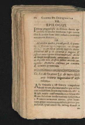 Cic. I. de Oratore § 5. de incredibili artis Oratoriae magnitudine & difficultate.