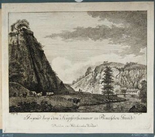 Blick in den Plauenschen Grund mit dem Kupferhammer (Pulvermühle, Garnisonsmühle)