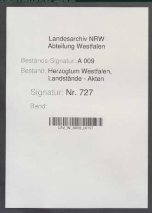 Landtagsproposition (Abschrift)