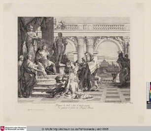 Tergono le bell'Arti il mesto pianto Se godono il favor di Regal Manto [Huldigung der Künste]