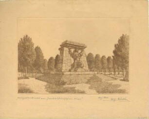 Grafik "Kriegerdenkmal am Zentralfriedhof in Wien"