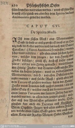 CAPUT CVI. De Spiritu Musti.