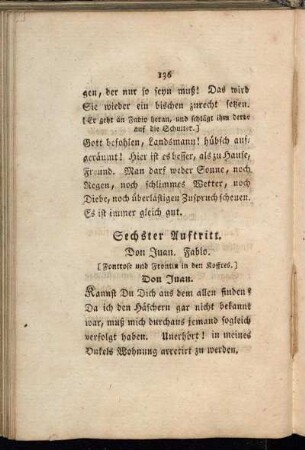 Sechster Auftritt. Don Juan. Fabio. [...]