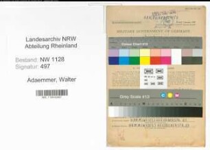 Entnazifizierung Walter Adaemmer , geb. 22.10.1921 (Justizbeamter)