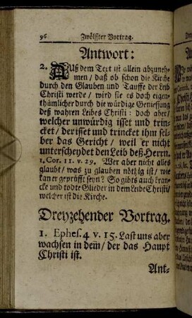 Dreyzehender Vortrag.