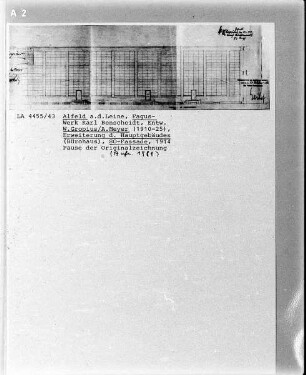 Fagus-Werk, Erweiterung des Hauptgebäudes (Bürohaus), Südostfassade