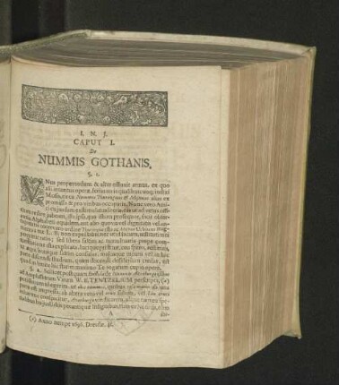 Caput I. De nummis gothanis.