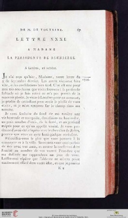 (Lettre XXXI - XL)