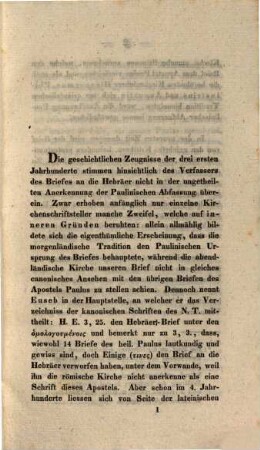 Historische Zeugnisse der vier ersten Jahrhunderte über den Verfasser des Briefes an die Hebräer : eine historisch-kritische Untersuchung