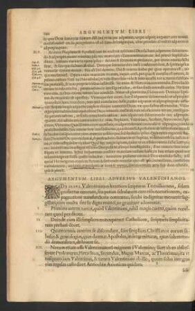 Argumentum Libri Adversus Valentinianos
