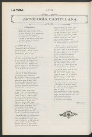 Antología castellana : Palimpsesto