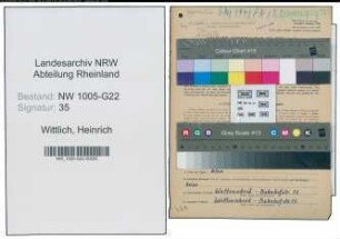 Entnazifizierung Heinrich Wittlich , geb. 05.11.1901 (Verteiler)