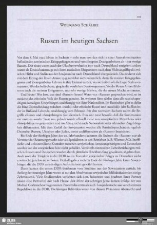 Russen im heutigen Sachsen