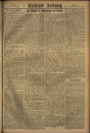 Zweite Ausgabe vom Sonntag, den 25. Oktober 1925.