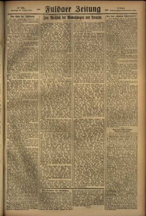 Zweite Ausgabe vom Sonntag, den 25. Oktober 1925.