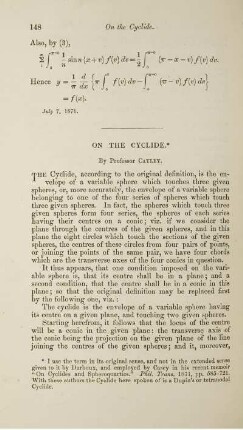 On the cyclide.