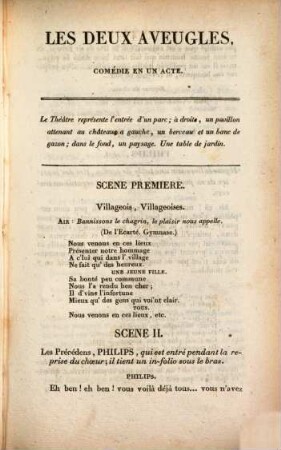 Les deux aveugles : comédie en un acte, mêlée de couplets
