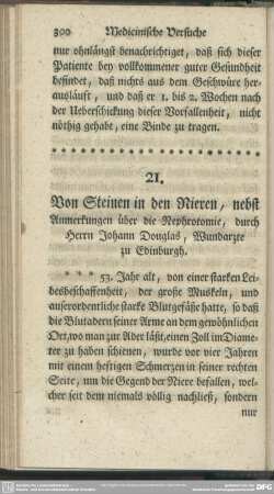 Von Steinen in den Nieren, nebst Anmerkungen über die Nephrotomie