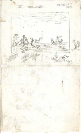Gärtner, Friedrich von; Frühe Zeichnungen - Kriegsszene (Studie)