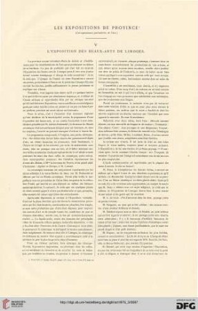 5: Les expositions de province : l'exposition des Beaux-Arts de Limoges