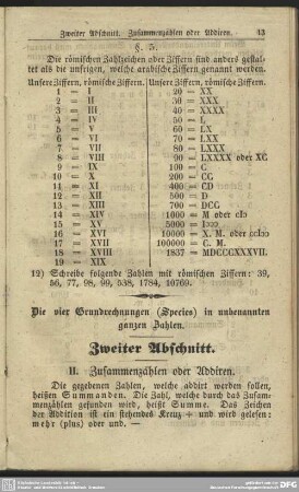 Zweiter Abschnitt. II. Zusammenzählen oder Addiren
