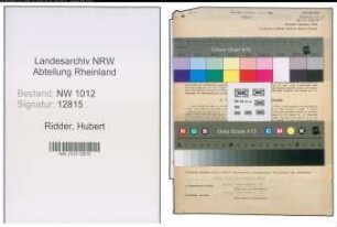 Entnazifizierung Hubert Ridder , geb. 12.02.1892 (Vollzugsbeamter)