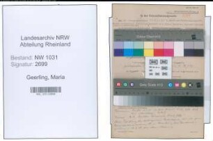 Entnazifizierung Maria Geerling , geb. 02.06.1889 ()