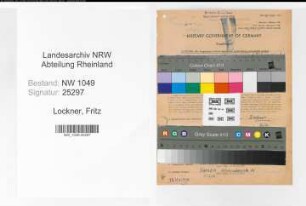 Entnazifizierung Fritz Lockner , geb. 28.06.1894 (Wagenwerkmeister)