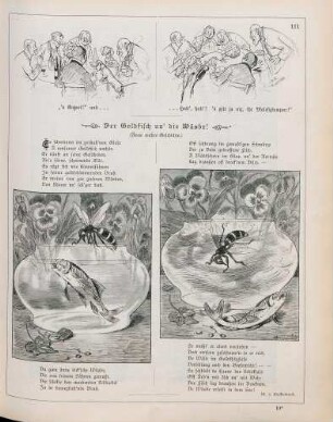"Das Schlagwort" "Der Goldfisch un' die Wäsbe!"