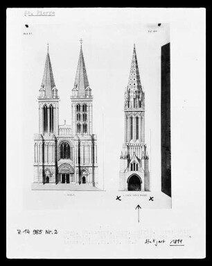 Caen, Saint-Pierre, Turm, Aufriss