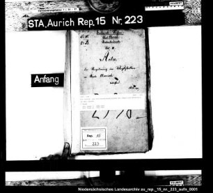 Die Dienst- und Besoldungsverhältnisse der Vögte und Untervögte im Amte Aurich