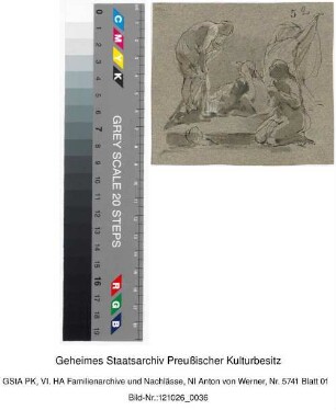 Akt (Badende?, Handskizze, Feder in Schwarz und Tusche)