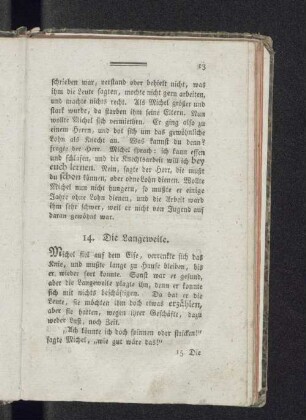 14. Die Langeweile.
