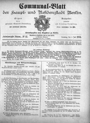1884,27: No. 27, 6. Juli 1884