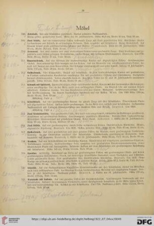 Möbel, Einrichtung, Textilien (Nr. 708-899)