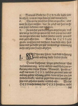 I. Wollen wir hören/ von dem ursprung unnd anfang dieser beiden stende
