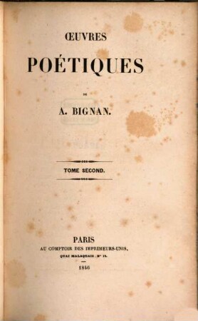 Oeuvres poétiques, 1