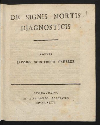 De Signis Mortis Diagnosticis