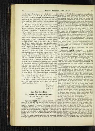44. Sitzung des Abgeordnetenhauses : (Fortsetzung) ; aus dem Landtage