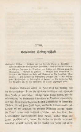 XXIII. Golowins Gefangenschaft