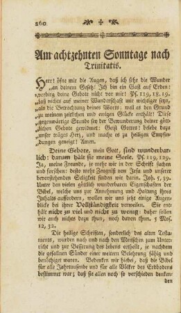 Am achtzehnten Sonntage nach Trinitatis.