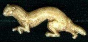 WHW-Abzeichen, Tiere des Waldes: Wiesel, Straßensammlung im Gau 31 Steiermark von Januar 1941