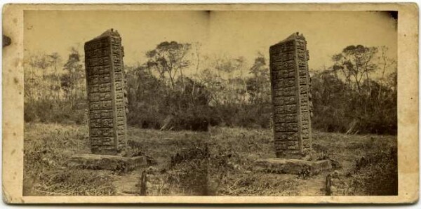 Side and rear view of a stele.