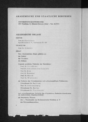 Akademische und staatliche Behörden