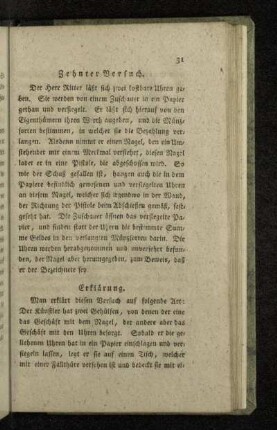 Zehnter Versuch.