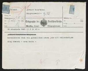 Brief von Sven Anders Hedin an Gerhart Hauptmann