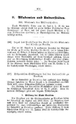 Akademie der Wissenschaften : [II. Akademien und Universitäten]